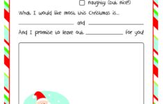 Letter To Santa Free Printable