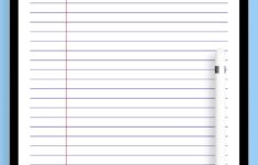 Lined Paper Template Narrow Ruled Blue