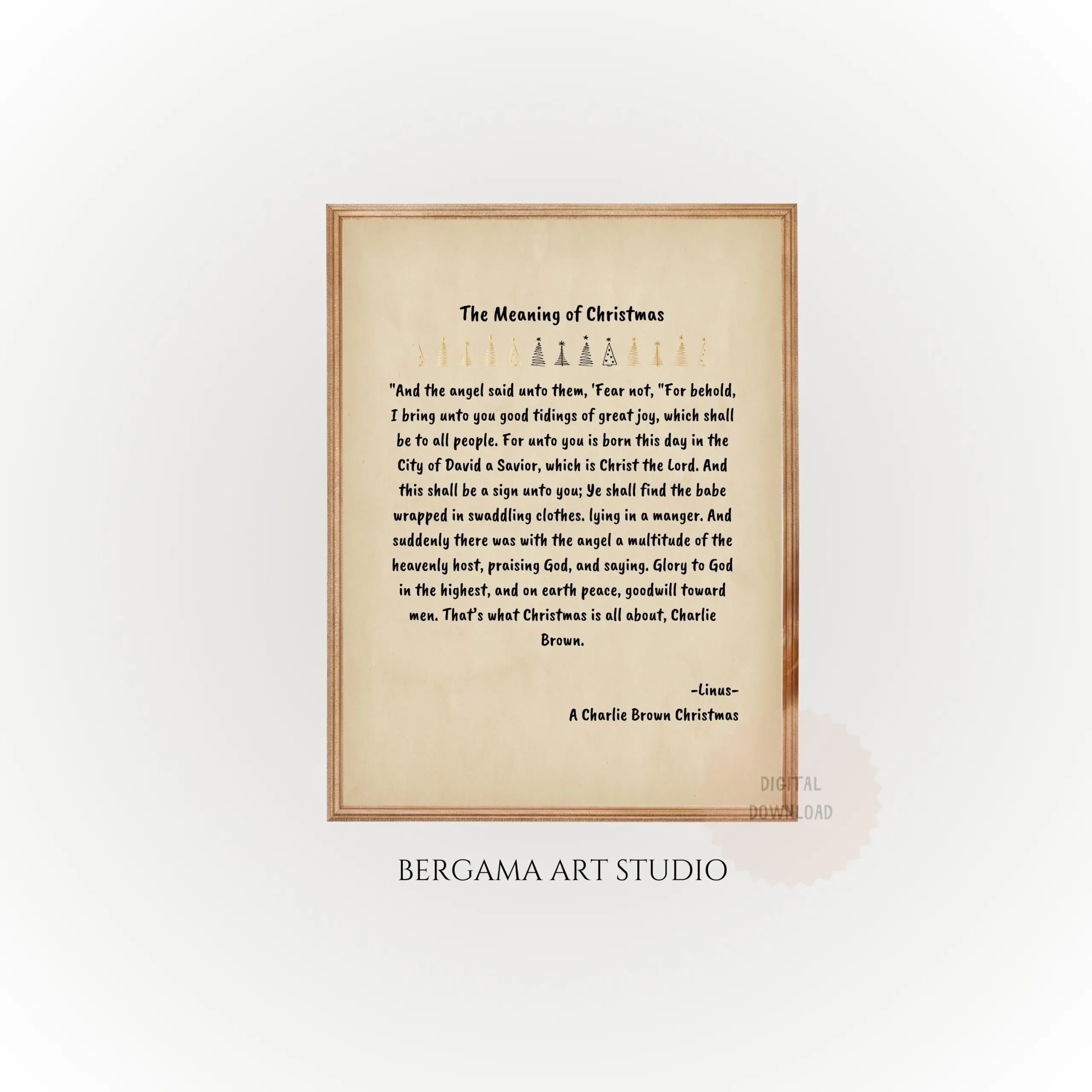 Linus Christmas Speech Printable