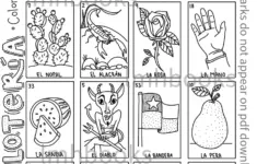 Loteria Coloring Page Pdf Digital