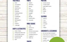 Low Sodium Grocery List Printable Low
