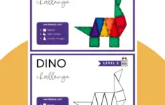 Magnetic Tiles Challenge Cards