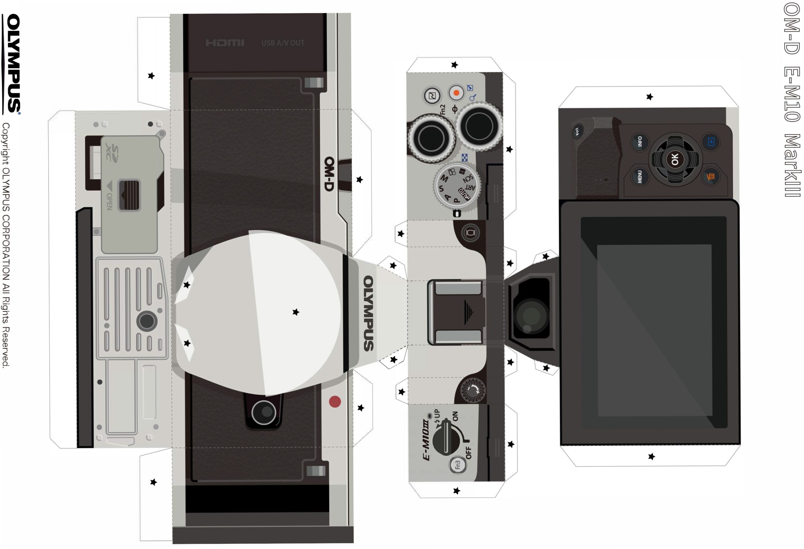 Make A Life Size Papercraft Olympus Camera And Lens Make A Life Size Papercraft Olympus Camera And Lens