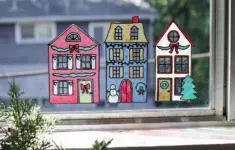Make Your Own Christmas Village Window Clings