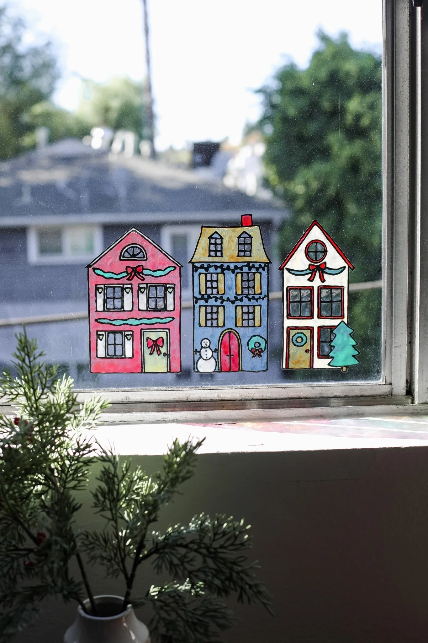 Make Your Own Christmas Village Window Clings Make Your Own Christmas Village Window Clings
