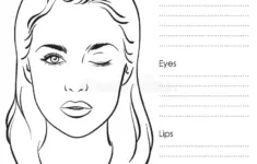 Makeup Artist Face Chart