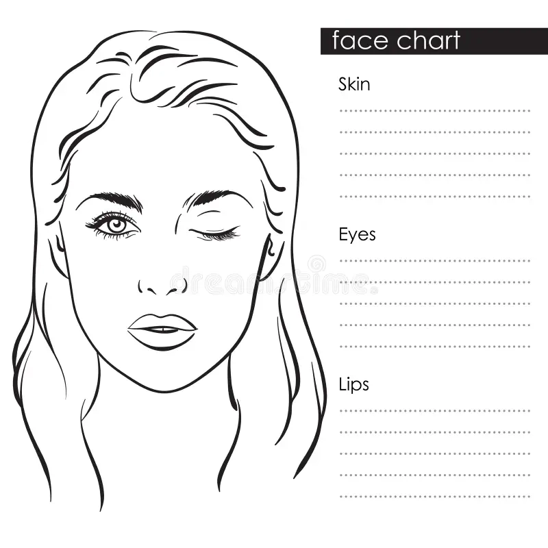 Makeup Artist Face Chart
