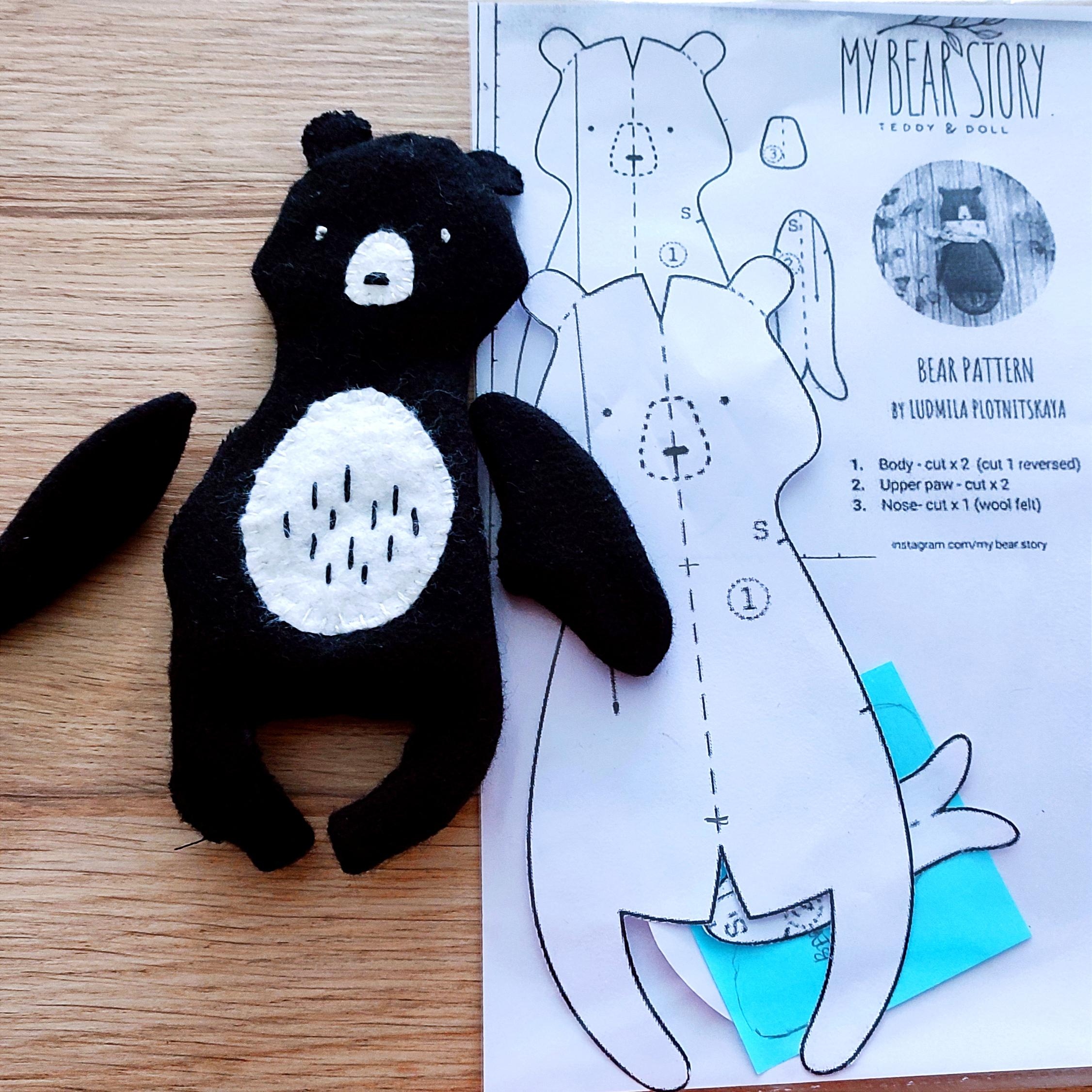 bear pattern printable free