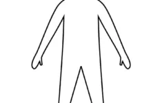 Man Standing With Open Arms Silhouette Outline