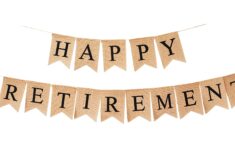 Mandala Crafts Burlap Happy Retirement Banner Happy Retirement Decorations For Women Men Happy Retirement Sign Bunting Garland For Happy Retirement Party Decorations