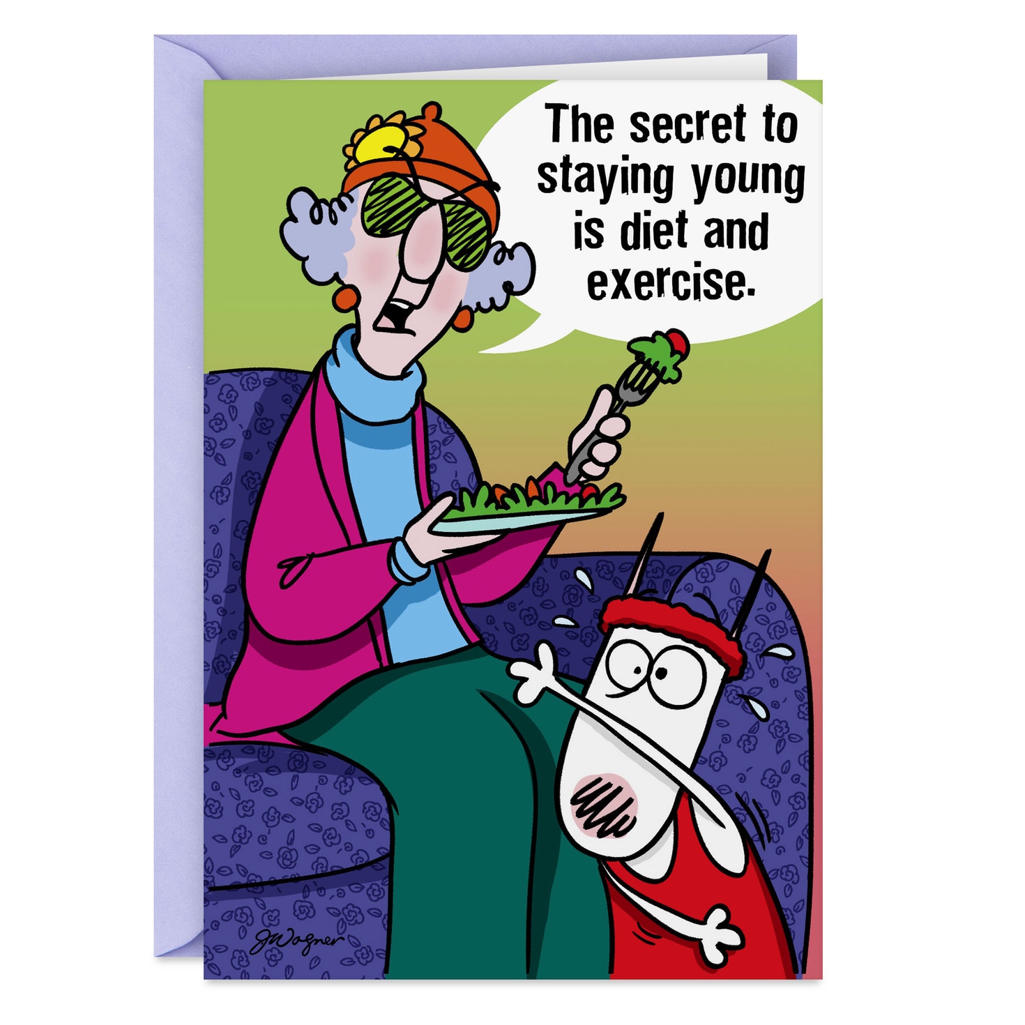 Maxine Secret To Staying Young Funny Birthday Card 449MXN9154 Maxine Secret To Staying Young Funny Birthday Card 449MXN9154