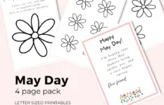 May Day Card For Kids Printable Letter