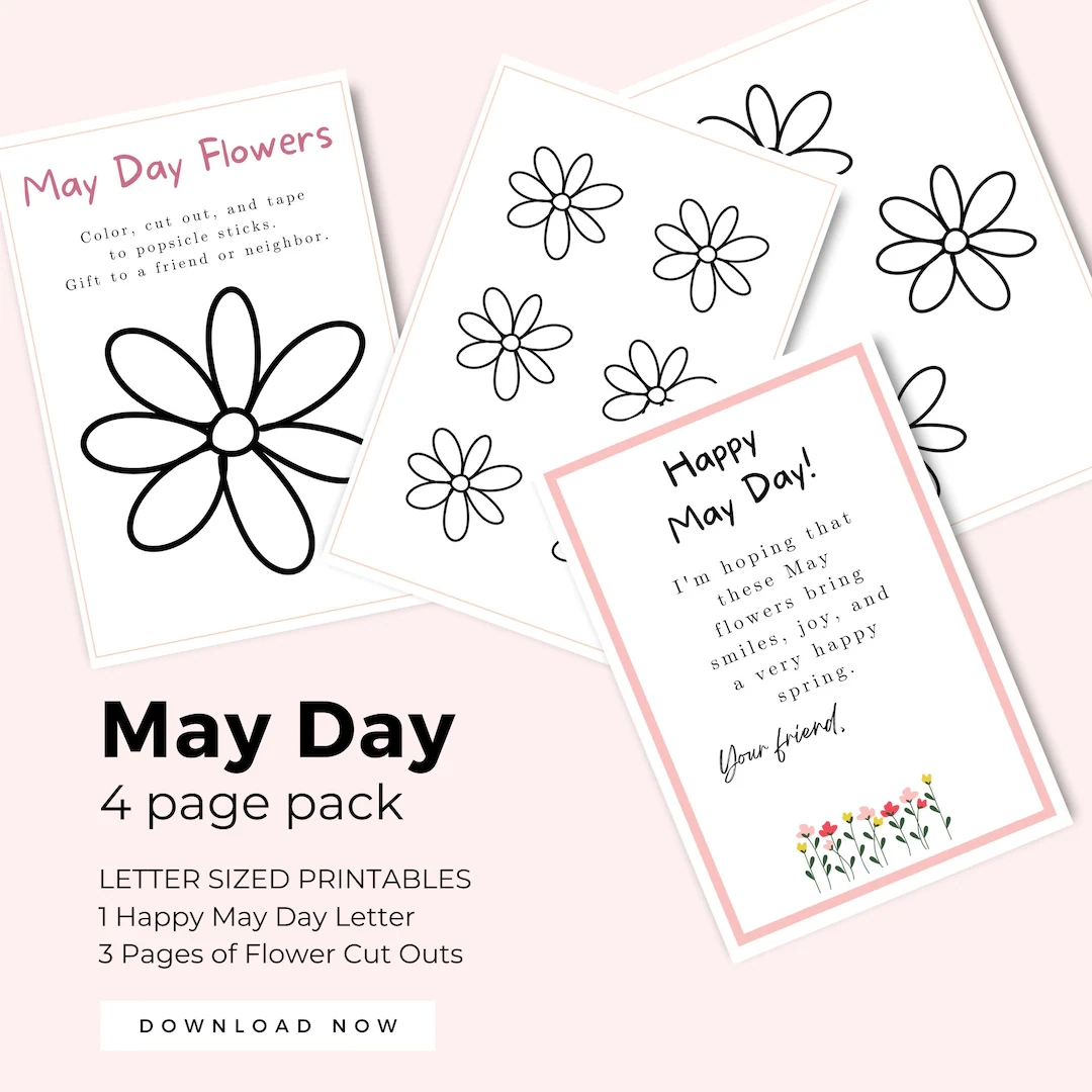 May Day Card For Kids Printable Letter May Day Card For Kids Printable Letter