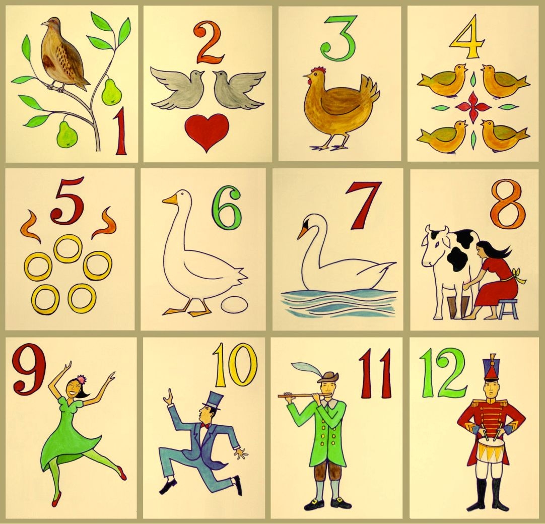 printable lyrics to the 12 days of christmas