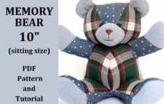 Memory Bear Sewing Pattern 10 Inch Plush