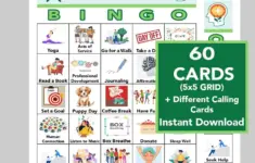 Mental Health Bingo Self Esteem Self