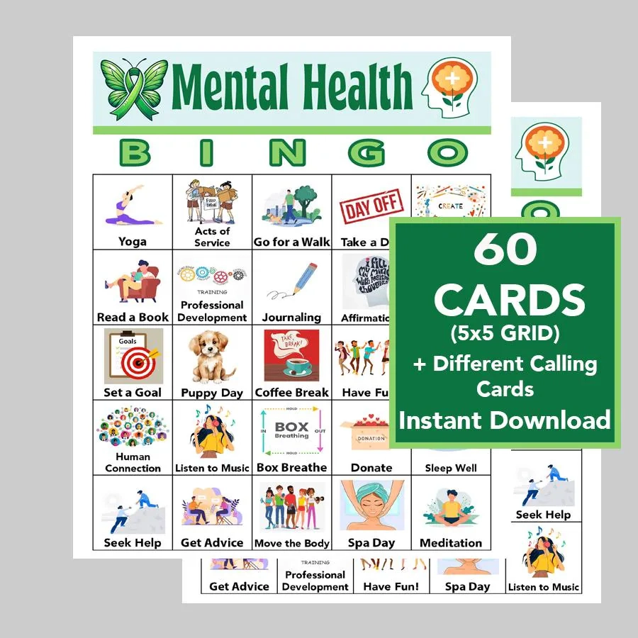 Mental Health Bingo Self Esteem Self Mental Health Bingo Self Esteem Self