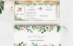 Merriment Christmas Printable Christmas Boarding Pass