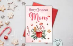 Merry Christmas Mom Card Printable