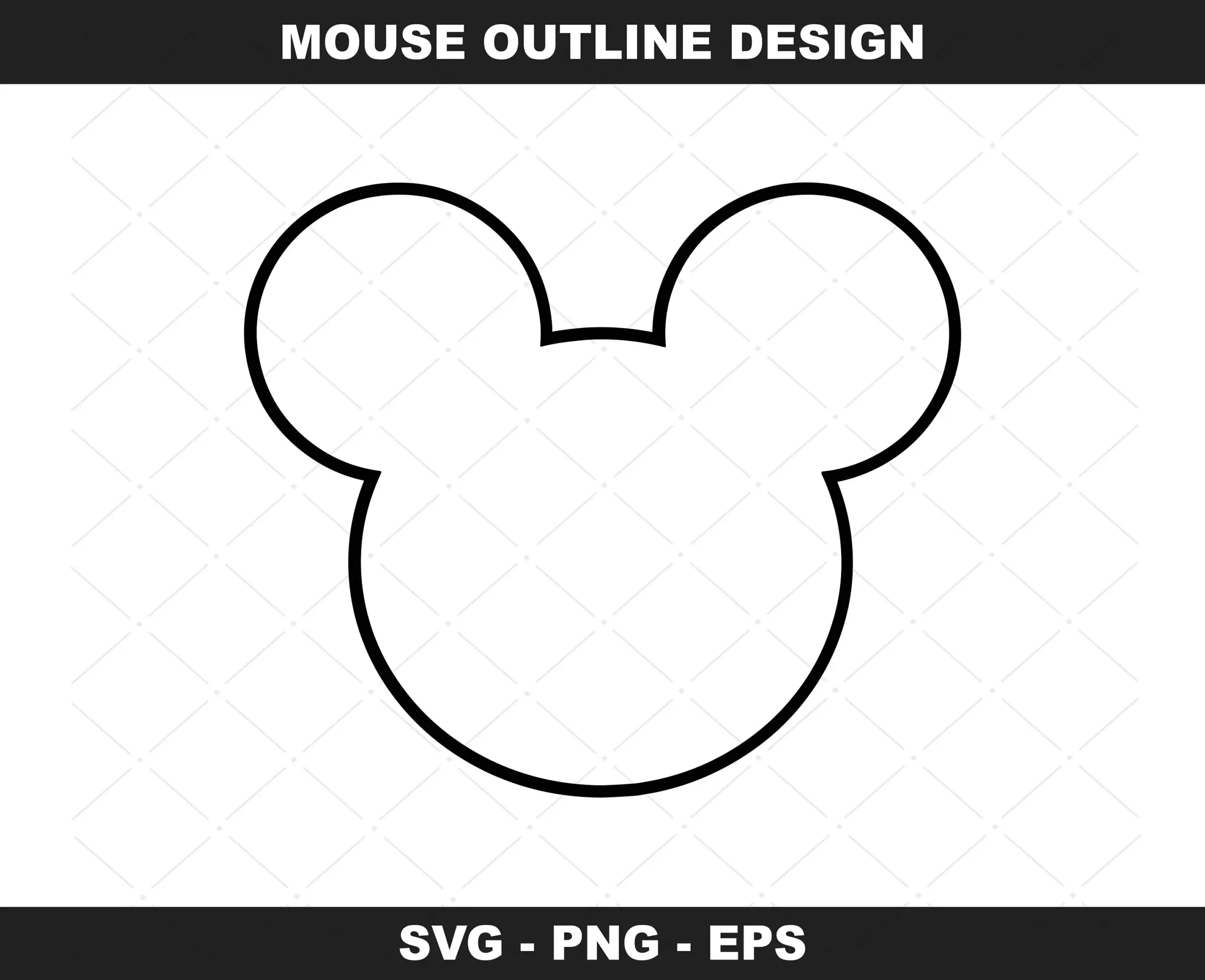 Mickey Head Outline Svg Digital Download Mickey Head Outline Svg Digital Download