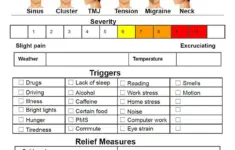 Migraine Tracker Symptom Log Printable
