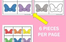 Minnie Bow Colors Memory Game Free Printable