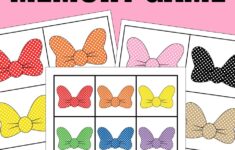 Minnie Bow Colors Memory Game Free Printable