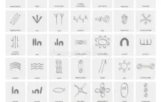 Monochrome Icon Set Australian Aboriginal Symbols Your Design Image136781874