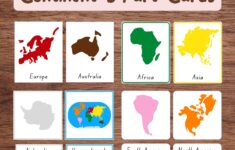 Montessori Continent Flashcards