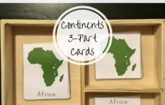 Montessori Continent Studies For Preschoolers Continents 3 Part Cards