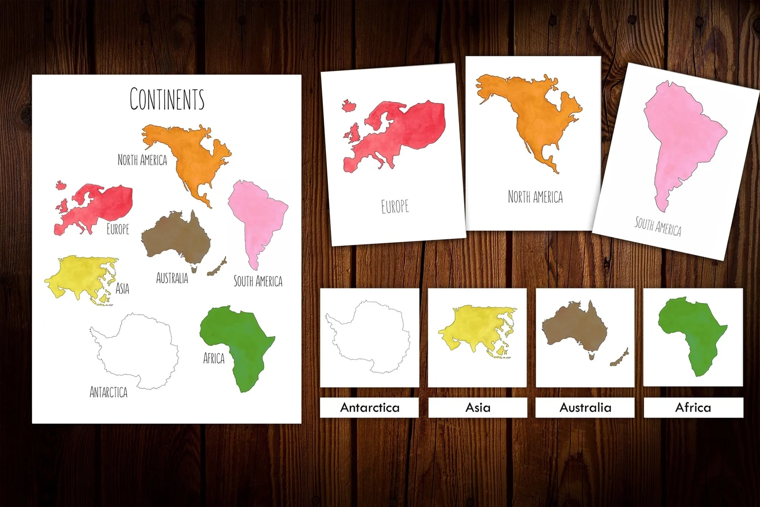 Montessori Continents Bundle Montessori Continents Bundle