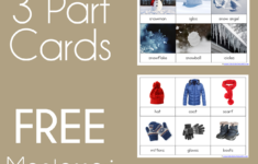 Montessori Nomenclature Winter 3 Part Cards