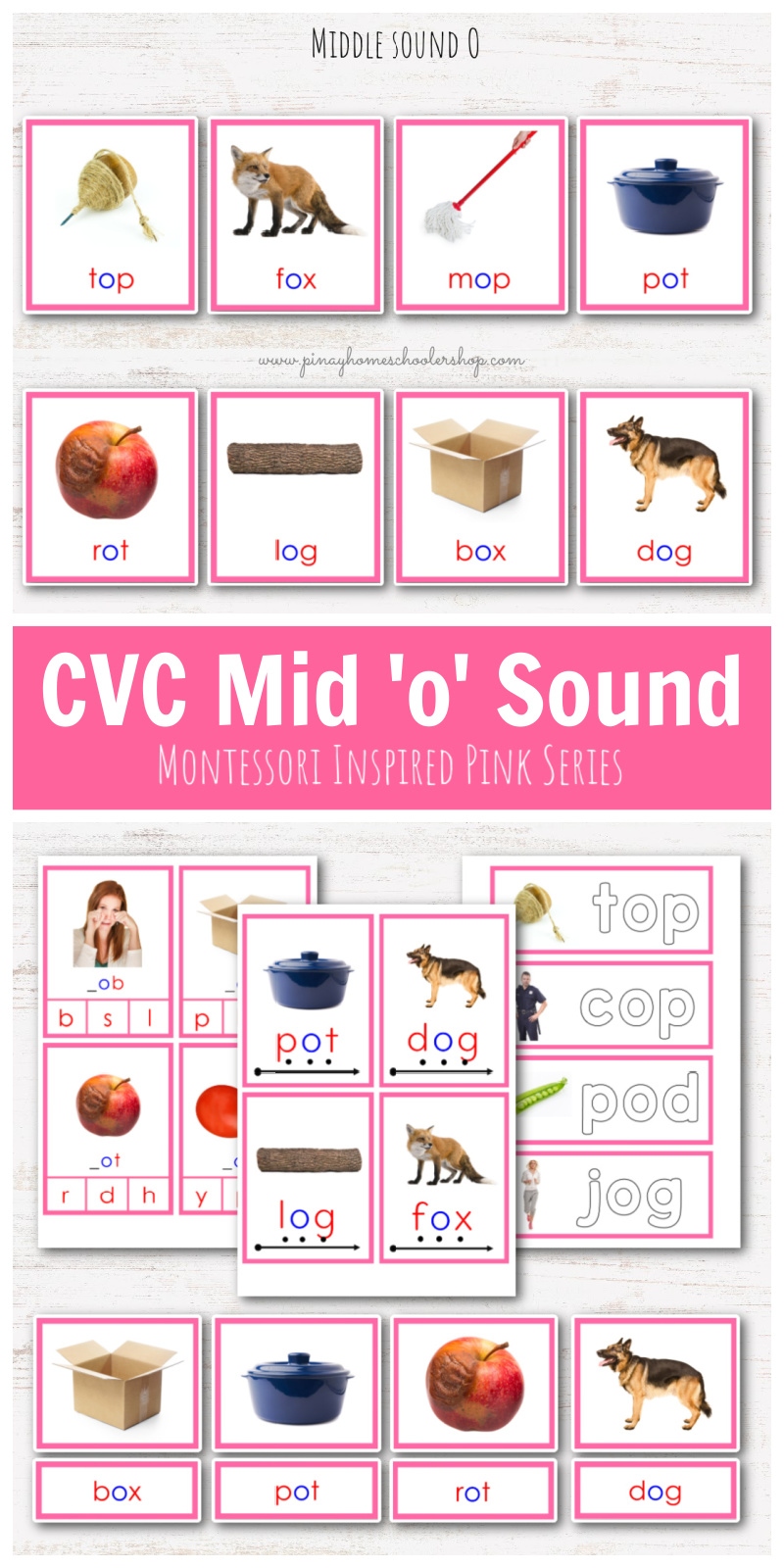 free montessori pink series printable
