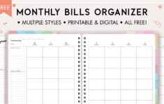 Monthly Bills Organizer