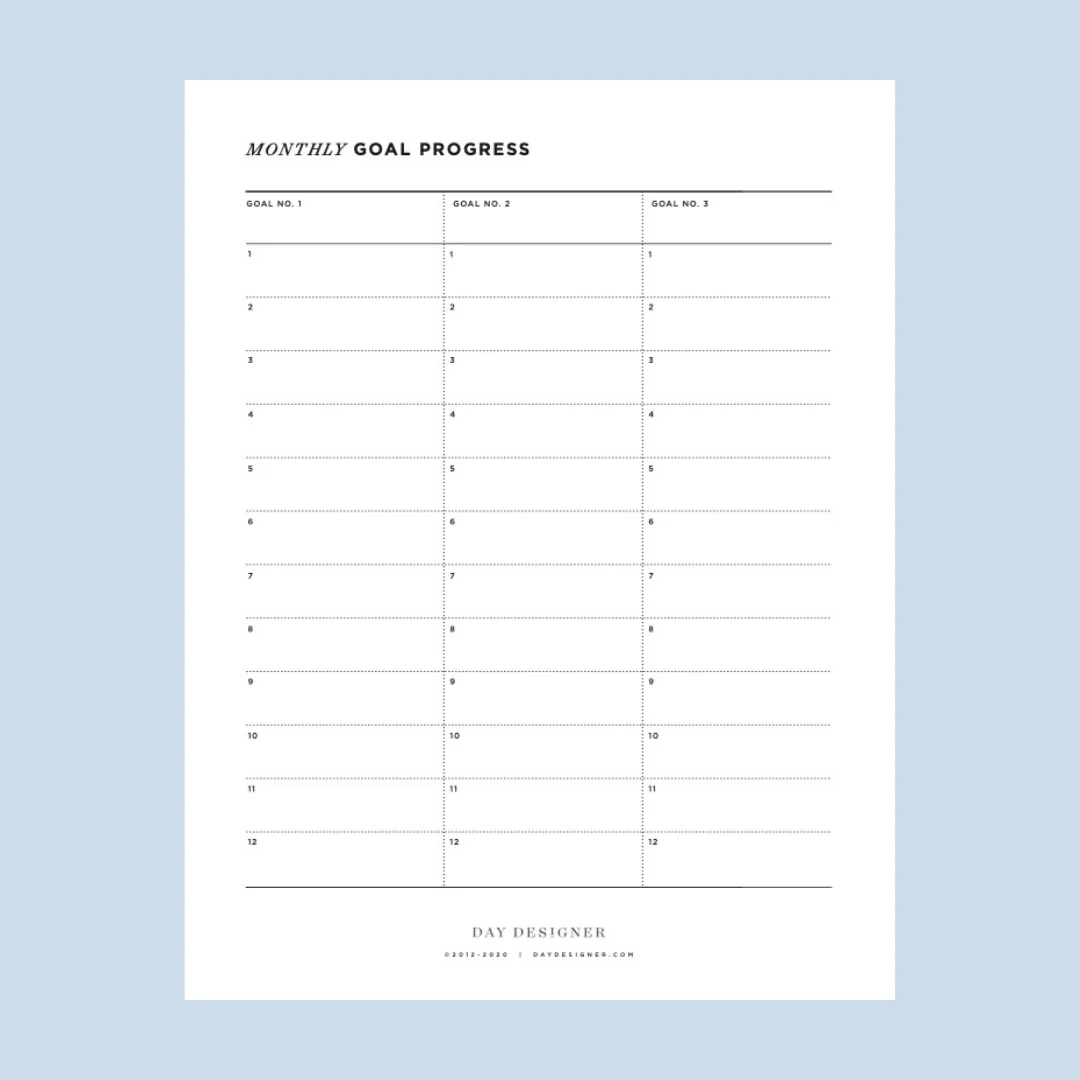 Monthly Goal Tracker