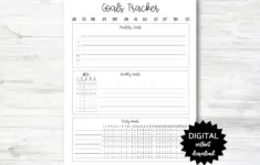 Monthly Goals Tracker Goals Tracker
