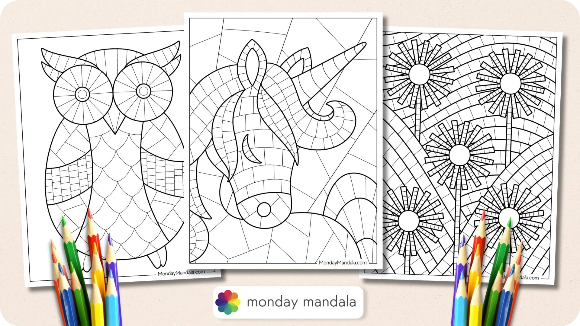 Mosaic Coloring Pages
