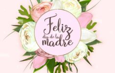 Mothers Day Greeting Card Template Print Ready Postcard Mockup Inscription In Spanish Happy Mothers Day Flyer Congratulations On International W Image456445730