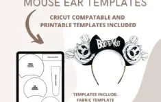 Mouse Ear Template Bundle Diy Headband