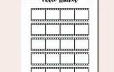 Movie Tracker Printable Movies Watched