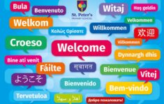 Multi Language Welcome Sign Landscape