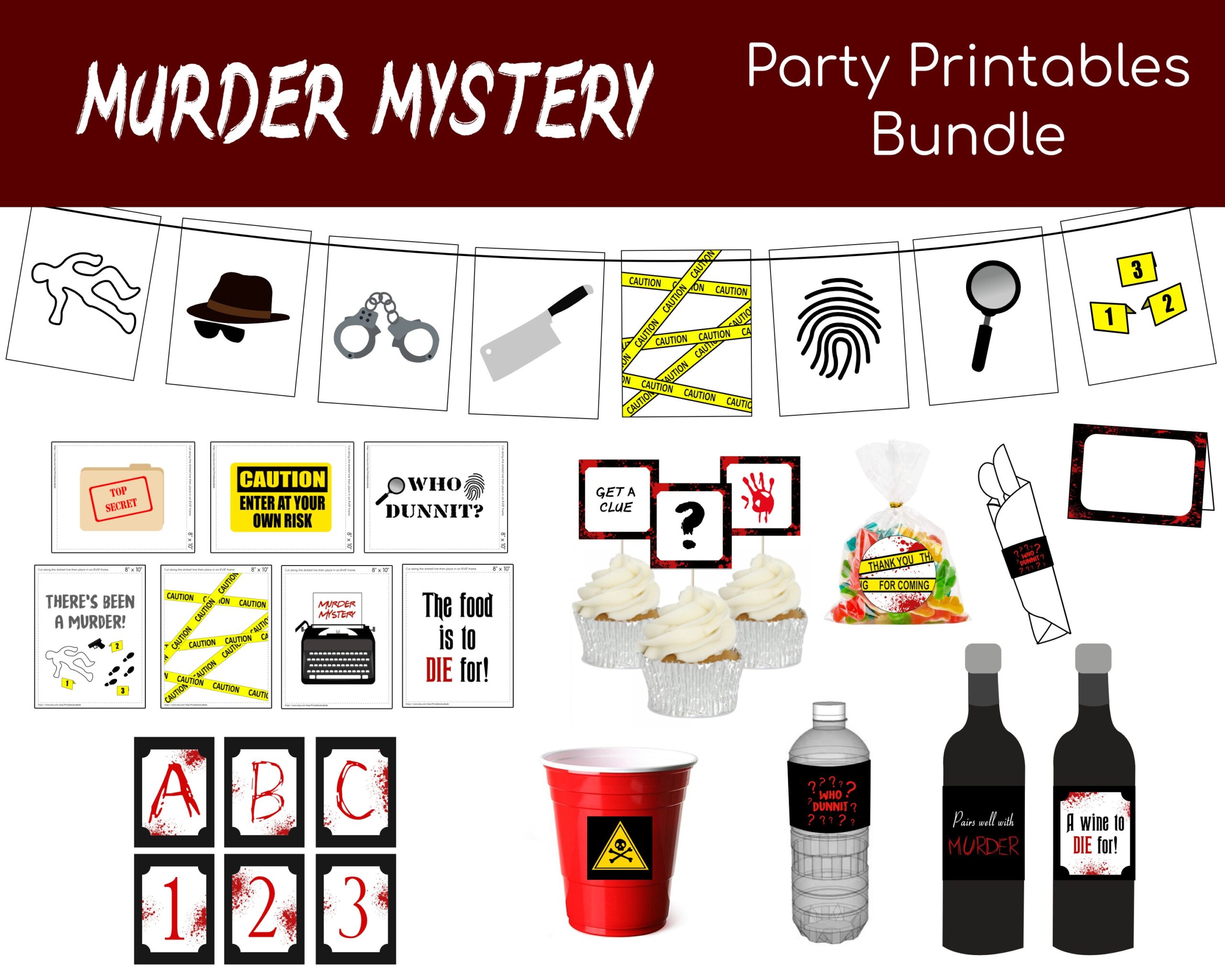 Murder Mystery Party Pack Printables