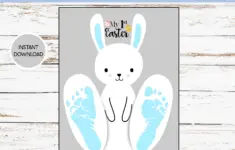 My First Easter Blue Bunny Footprint