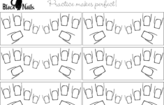 Nail Art Design Practice Templates Sheets
