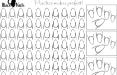 Nail Art Design Practice Templates Sheets