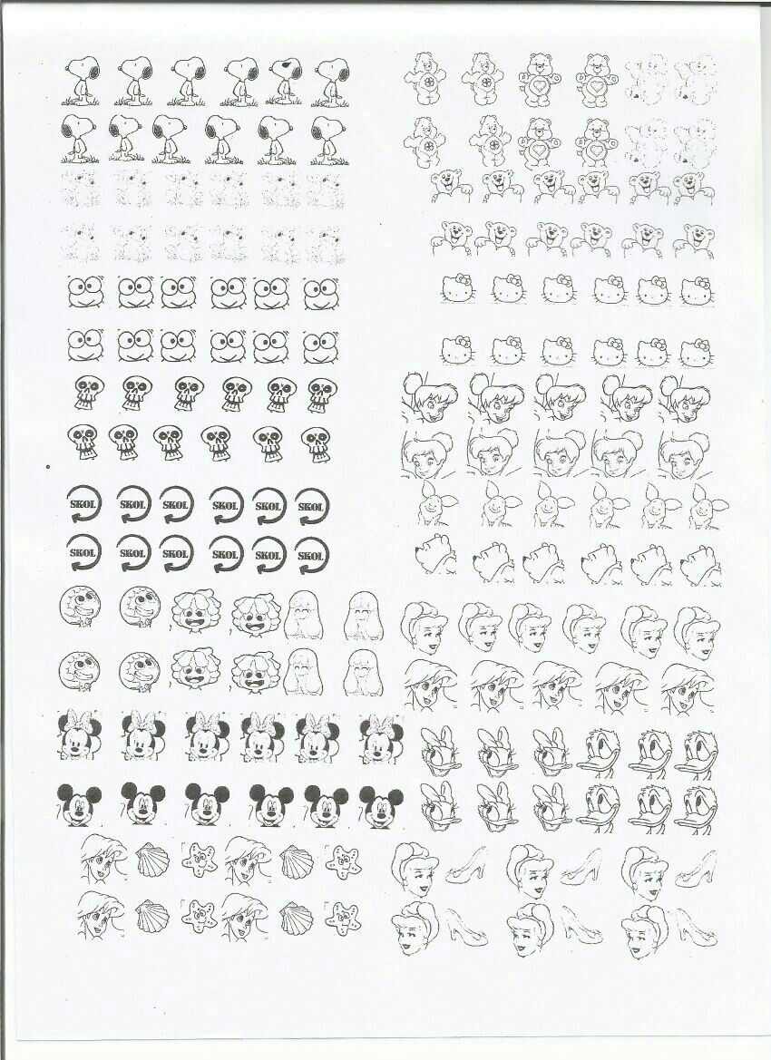 Nail Art Practice Sheets