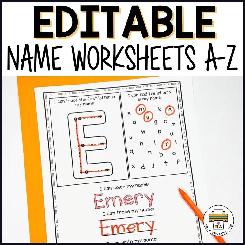 Name Practice Activity Sheets