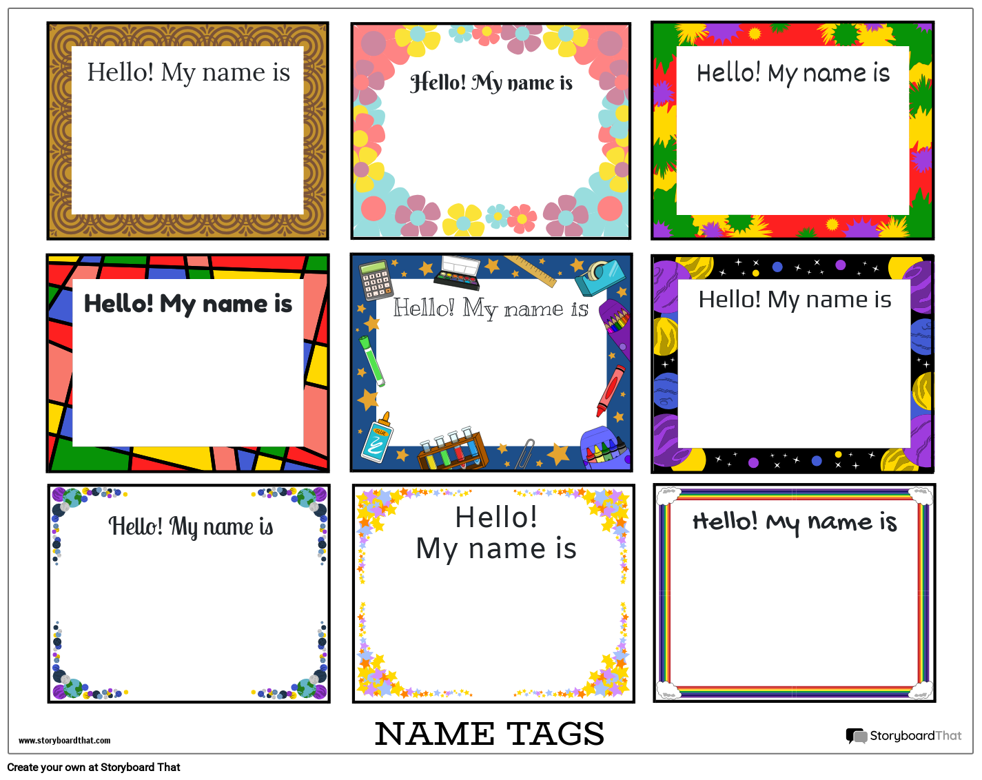 Name Tag Templates Name Tag Templates
