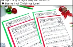 Name That Christmas Tune Music Worksheets Treble And Bass Clef