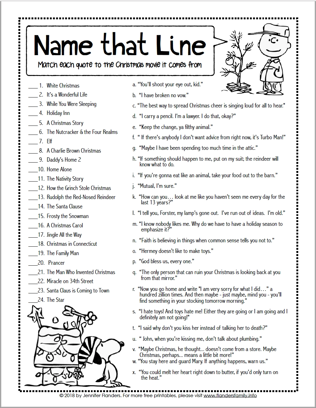 Name That Line Christmas Movie Quiz